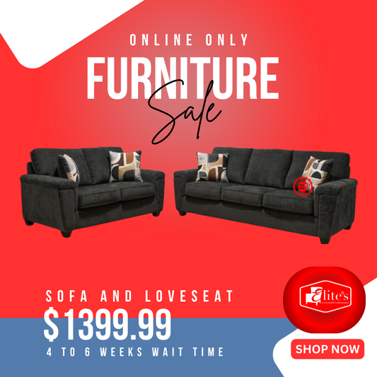 NAVY SOFA AND LOVESEAT DARK