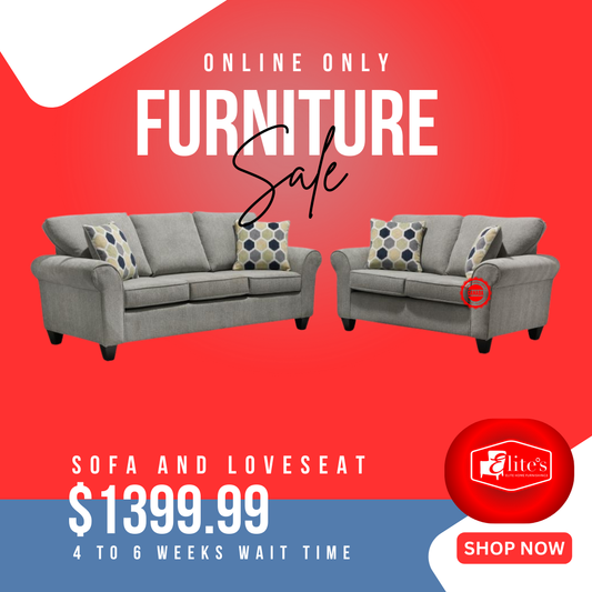 kATHIE SOFA AND LOVESEAT BEIGE