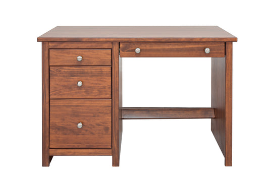 Small Desk 22" Deep with Pencil Drawer / Keyboard Tray & Left Pedestal (1 Pencil, 1 Regular & 1 File Drawer)