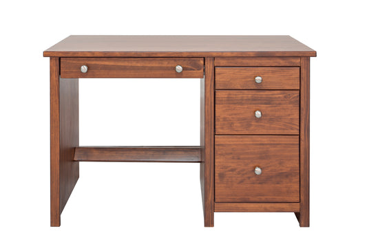 Small Desk 22" Deep with Pencil Drawer / Keyboard Tray & Right Pedestal (1 Pencil, 1 Regular & 1 File Drawer)