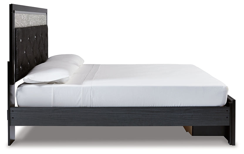 Kaydell Upholstered Panel Storage Platform Bed