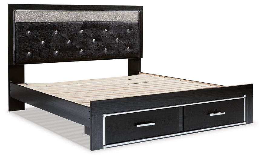 Kaydell Upholstered Panel Storage Platform Bed