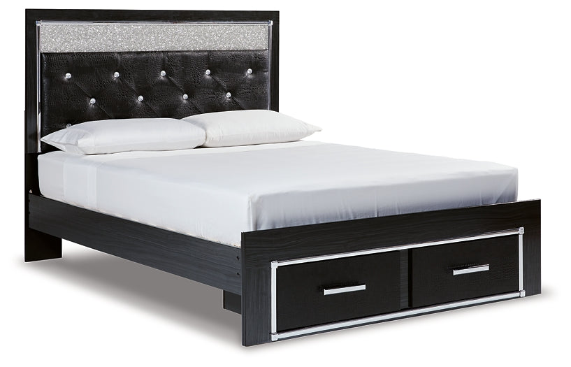 Kaydell Upholstered Panel Storage Platform Bed