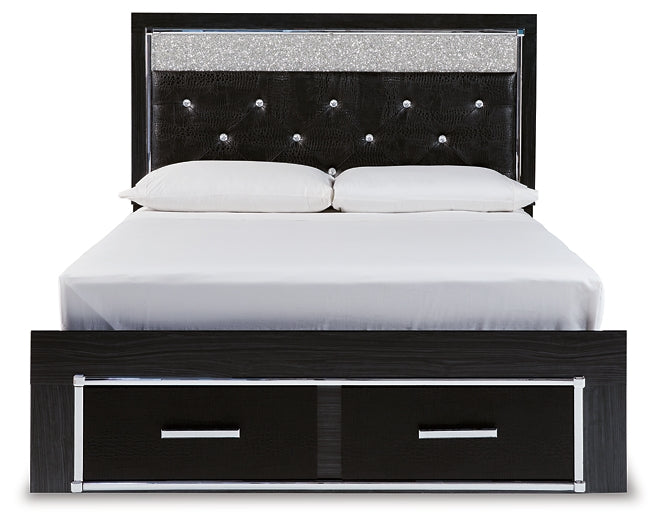 Kaydell Upholstered Panel Storage Platform Bed