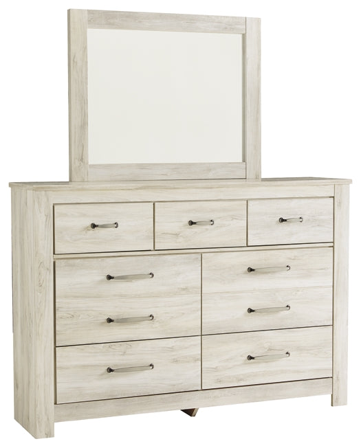 Bellaby Panel Bed With Mirrored Dresser