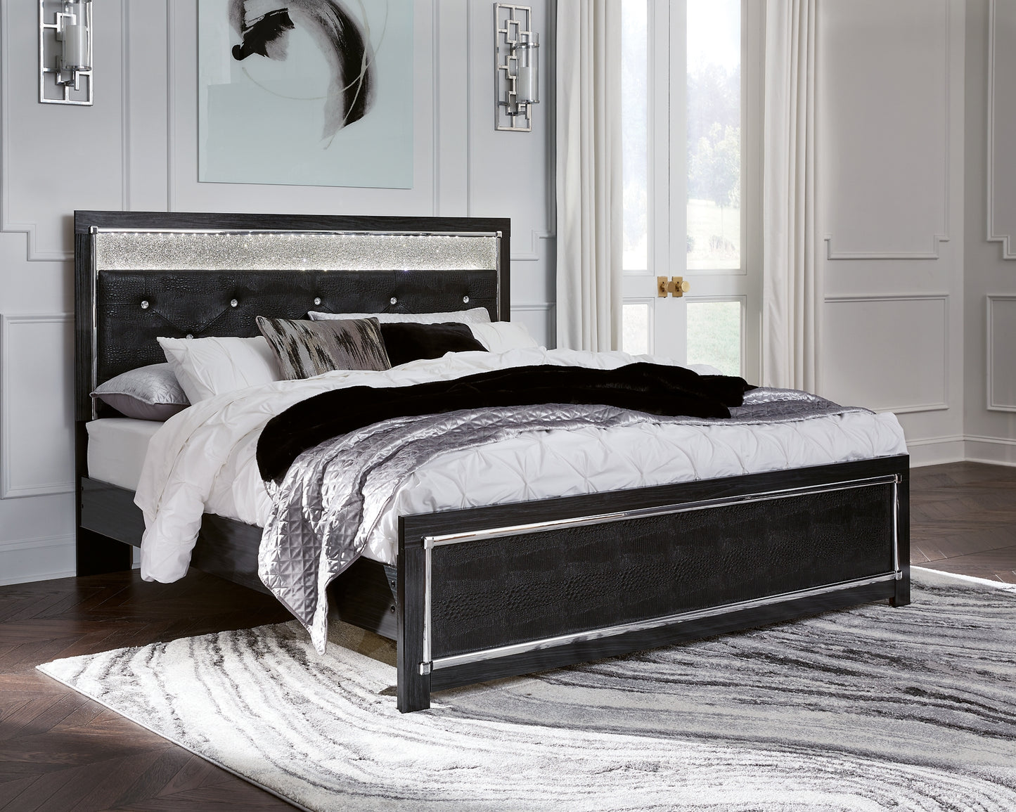 Kaydell Upholstered Panel Platform Bed