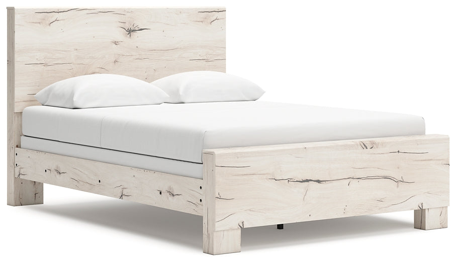 Lawroy Queen Panel Bed with Mirrored Dresser, Chest and Nightstand