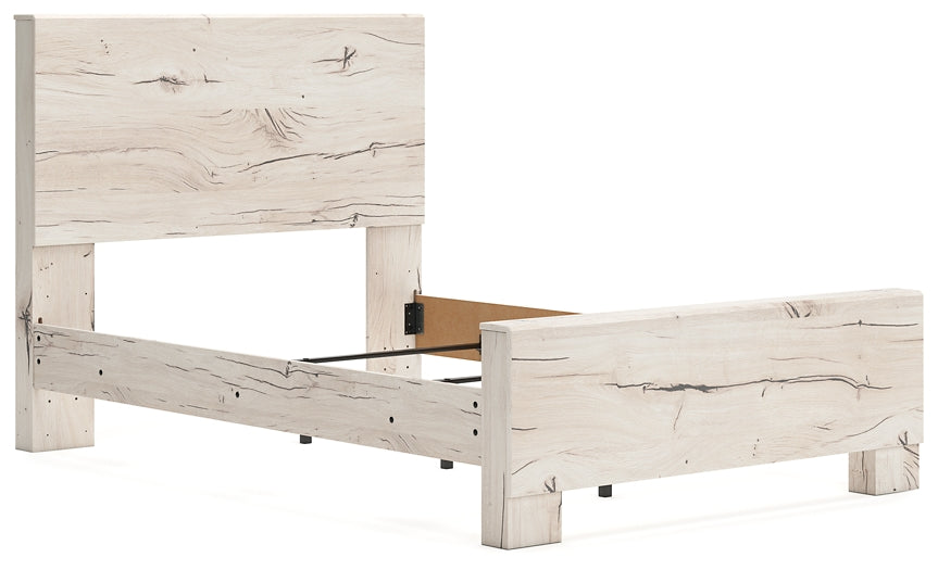 Lawroy Full Panel Bed with Mirrored Dresser and Chest