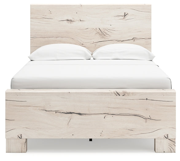 Lawroy Full Panel Bed with Mirrored Dresser, Chest and Nightstand