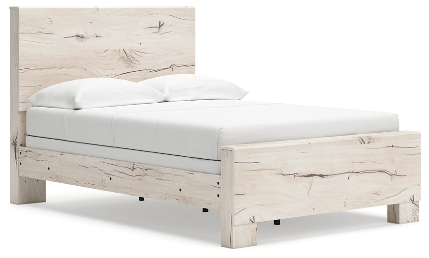 Lawroy Full Panel Bed with Mirrored Dresser, Chest and Nightstand