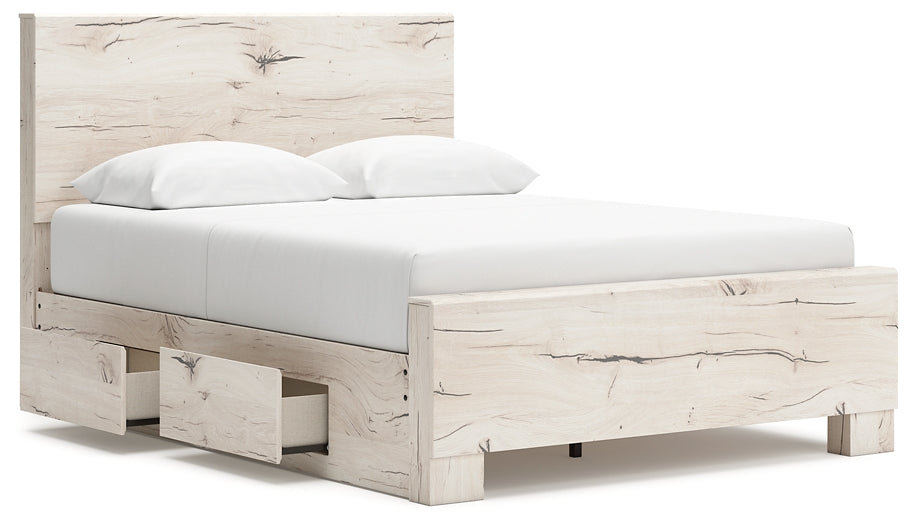 Lawroy Queen Panel Bed with Mirrored Dresser and Chest