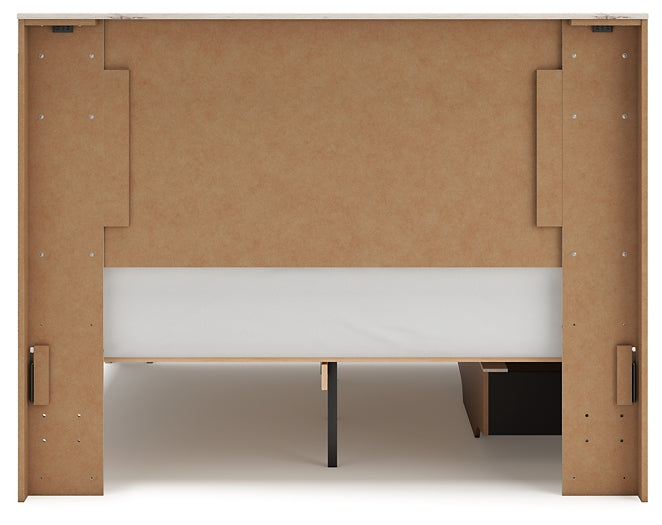 Lawroy Queen Panel Bed with Mirrored Dresser and Chest