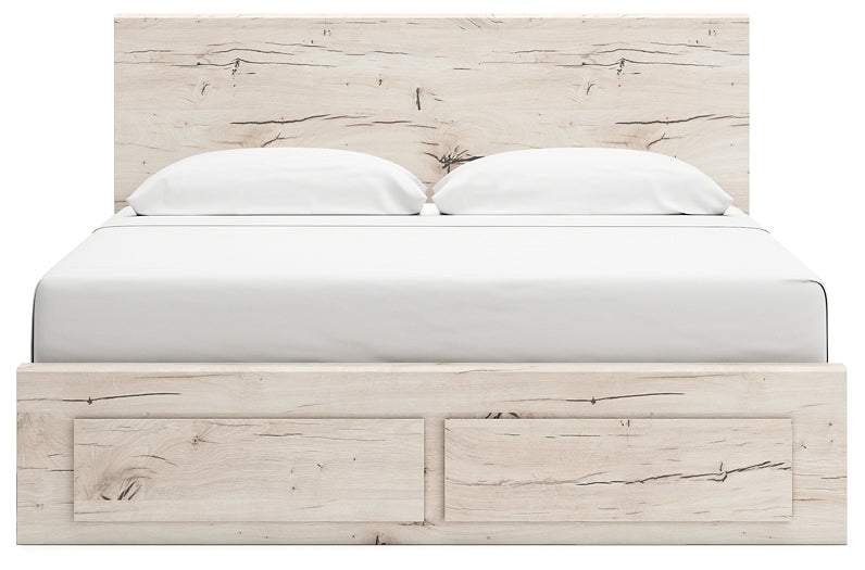 Lawroy King Panel Storage Bed with Mirrored Dresser