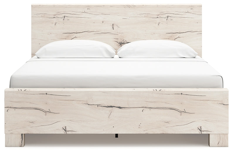 Lawroy King Panel Bed with Mirrored Dresser, Chest and Nightstand