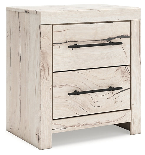 Lawroy King Panel Bed with Mirrored Dresser, Chest and Nightstand
