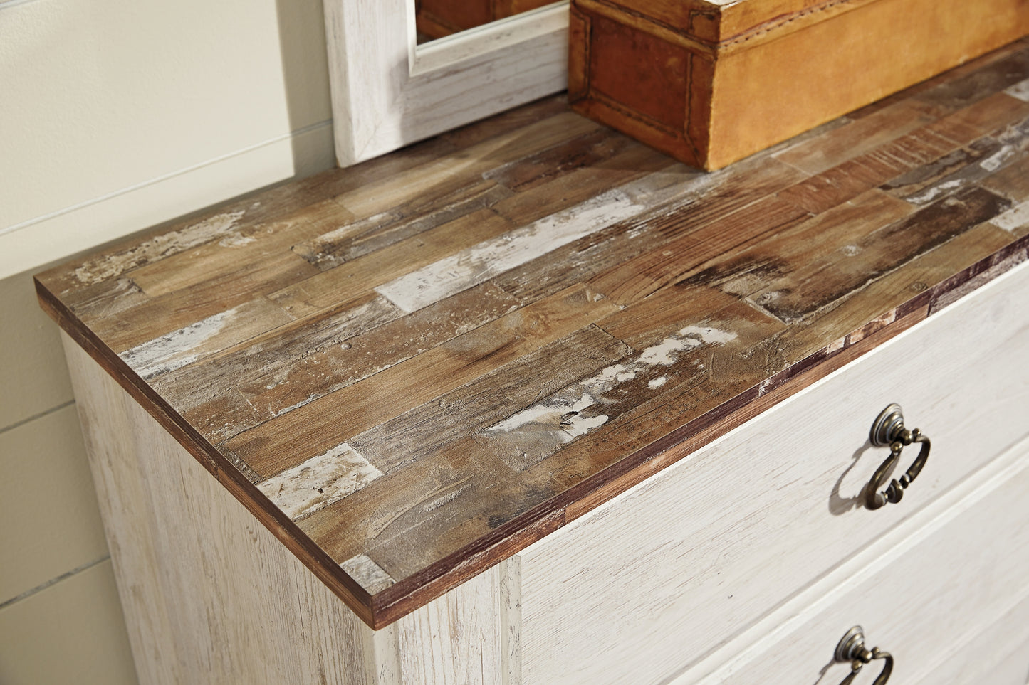 Willowton Panel Bed With Mirrored Dresser, Chest And Nightstand