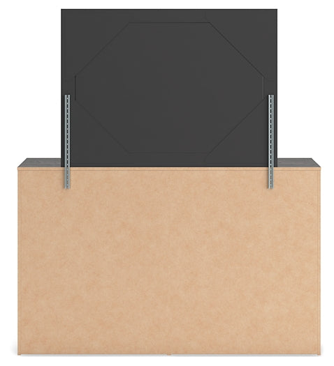 Hollivern Queen Panel Bed with Mirrored Dresser, Chest and Nightstand