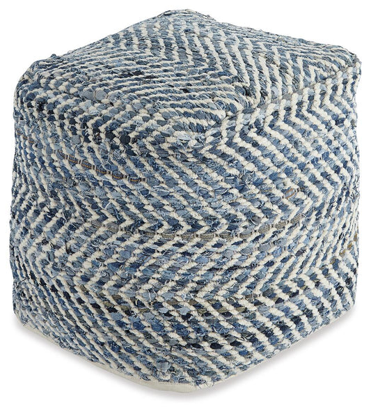 Chevron Pouf