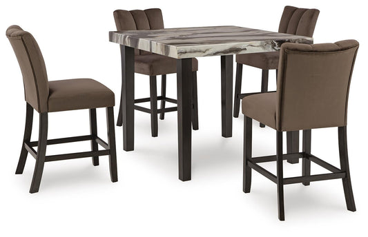 Jazmore Counter Height Dining Table and 4 Barstools