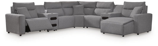 Modmax II 7-Piece Power Reclining Sectional with Chaise and Audio Consoles