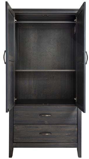 Robina Armoire with 2 Doors, 2 Drawers, 1 Shelf & Rod