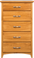 Sophia 5 Drawer Chest (4 Deep, 1 Regular)