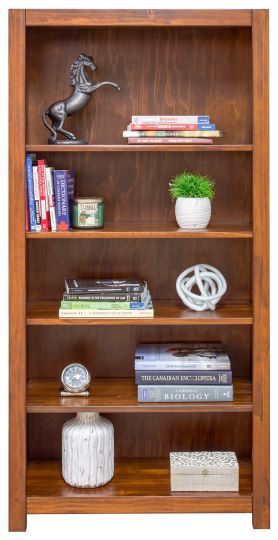 Erica Square Cut Profile Bookcase 24" x 60" with 4 Shelves