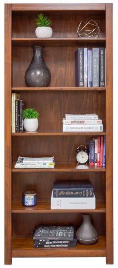 Erica Square Cut Profile Bookcase 24" x 72" with 5 Shelves