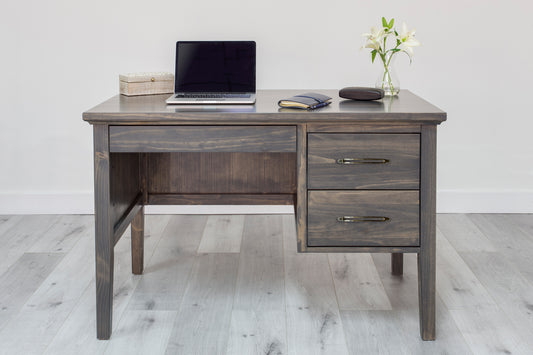 Office Desk 26" Deep with Pencil Drawer / Keyboard Tray & RHF 2 Regular Drawers