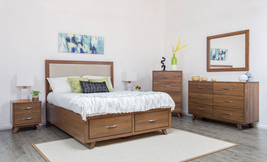 Brandon Upholstered Storage Footboard Bed