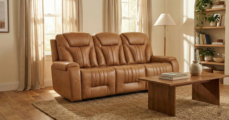 THIS POWER RECLINING SET BLENDS MODERN FUNCTIONALITY WITH ELEVATED COMFORT. EACH PIECE IS EQUIPPED WITH A ZERO GRAVITY RECLINING MECHANISM, INTEGRATED LED LIGHTING, AND CONVENIENT USB-A AND USB-C CHARGING PORTS. THE SOFA FEATURES A DROP-DOWN CENTER TABLE COMPLETE WITH A WIRELESS CHARGER, LED CUPHOLDERS, AND A BUILT-IN READING LIGHT. ADDITIONALLY, A DROP-DOWN ARM OFFERS EXTRA LED-LIT CUPHOLDERS FOR ADDED CONVENIENCE