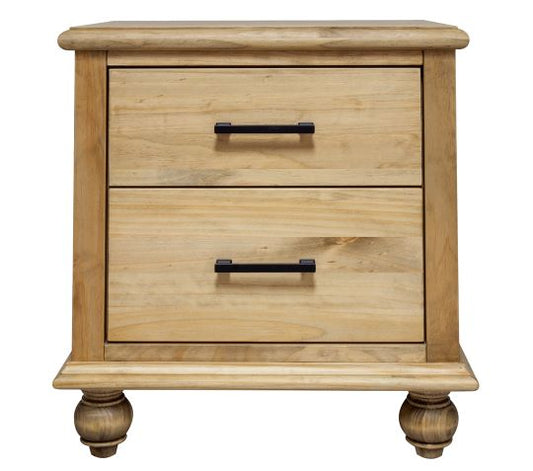 Victoria 2 Drawer Nightstand with 1 Deep Drawer
