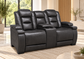 The Titan Leather Power Loveseat