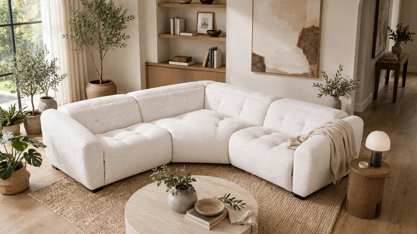 The Luna Curve 3 Piece power sectional
