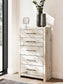 Lawroy Queen Panel Bed with Mirrored Dresser, Chest and Nightstand
