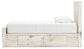Lawroy Twin Panel Bed with Storage with Mirrored Dresser and Chest