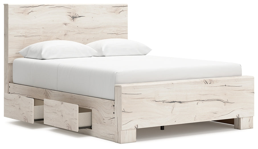 Lawroy Queen Panel Bed with Mirrored Dresser
