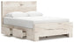 Lawroy Queen Panel Bed with Mirrored Dresser