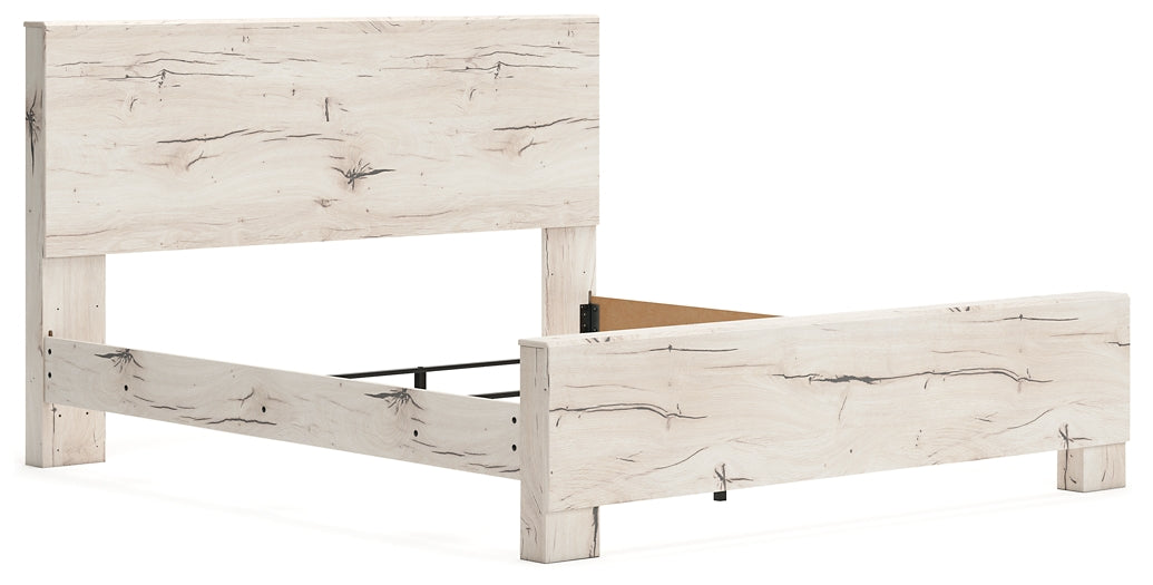 Lawroy King Panel Bed with Mirrored Dresser and Chest
