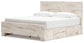 Lawroy King Panel Bed with Mirrored Dresser and Chest