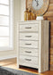 Bellaby  Panel Headboard With Mirrored Dresser And Chest