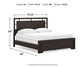 Covetown California King Panel Bed with Mirrored Dresser and Chest