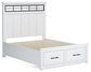 Ashbryn Queen Panel Storage Bed with Mirrored Dresser and Chest