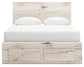 Lawroy Queen Panel Storage Bed with Mirrored Dresser and Chest