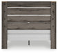 Graystorm Queen Panel Bed with Mirrored Dresser and Chest