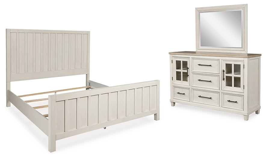 Shaybrock King Panel Bed, Dresser and Mirror