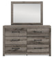 Graystorm Full Panel Storage Bed, Dresser and Mirror