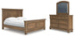 Feddinger California King Panel Bed with Mirrored Dresser