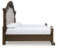Maylee King Upholstered Bed with Mirrored Dresser and Chest
