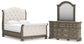 Ardenfield Queen Upholstered Sleigh Bed, Dresser and Mirror
